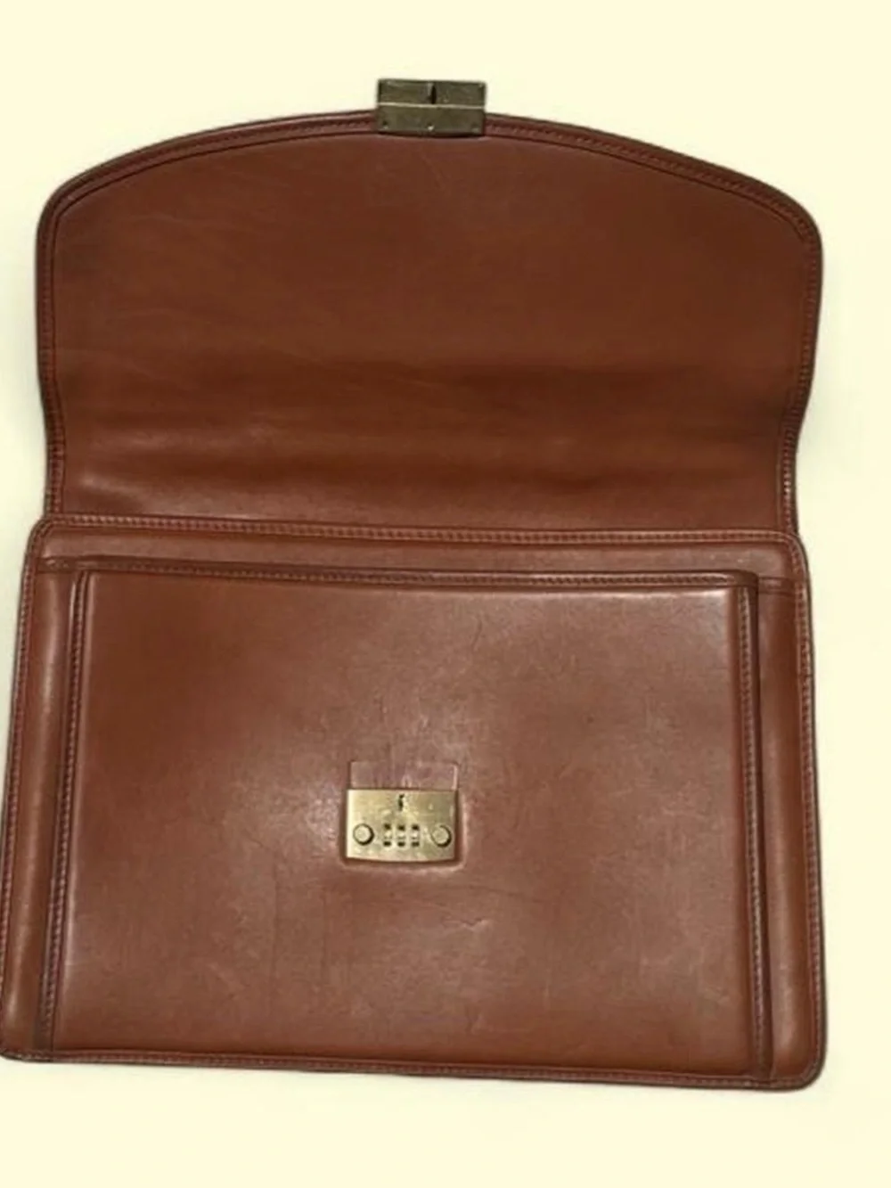 Coach Vintage Ambassador Briefcase 5357 British Tan Leather Combo Lock - Picture 2 of 7
